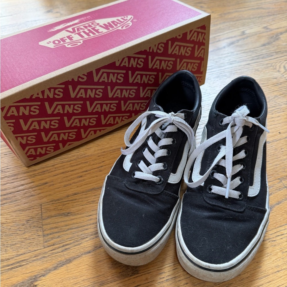 Vans Black and White Lace-Up Shoes